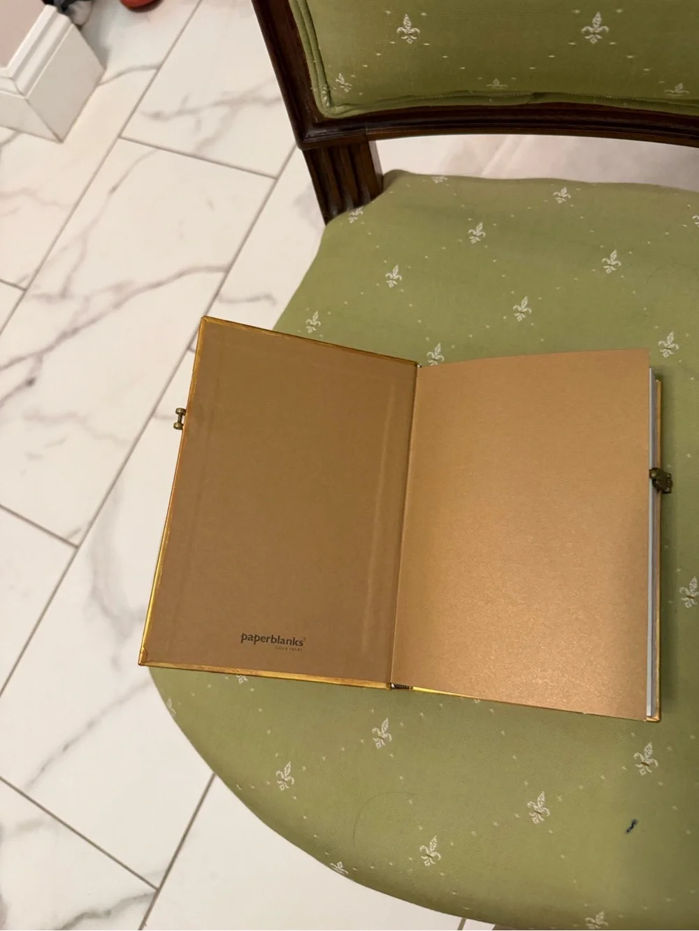 Paperblanks Gold Inlay Ornate Hardcover Journal - Gold with Red & Green Accents